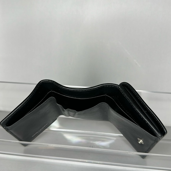 09 Saint Lauren 2019 Compact Trifold Black Calfskin Leather Unisex Wallet - Picture 7 of 11